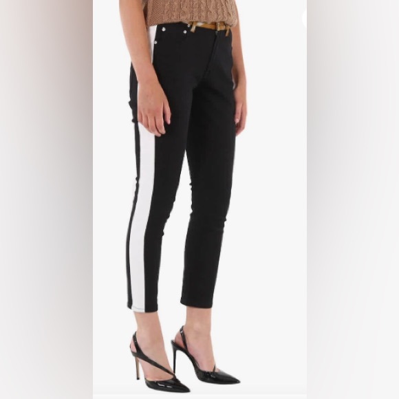 Burberry Black, White & Deer Denim Skinny Midrise - Picture 2 of 7